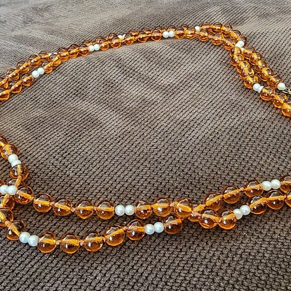 Etsy Raw Amber Beaded Necklace With Golden Hooked Clasp - Picture 7 of 16
